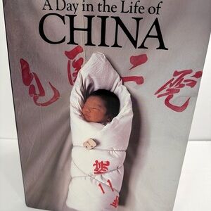 A Day in the Life of CHINA photo Coffee Table Book - White & Red Cover